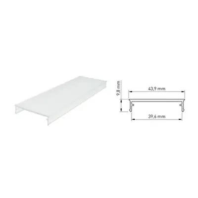 PMMA capac MF plat / Transparent 2m
