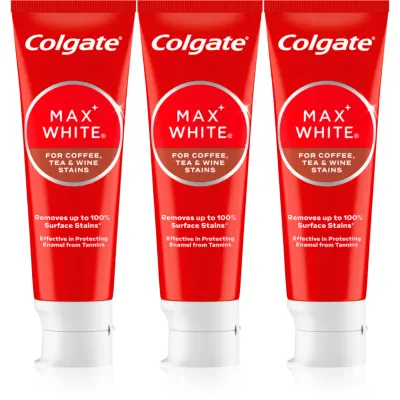 Colgate Max White One Coffee, Tea & Wine pasta de dinti pentru albire 3x75 ml
