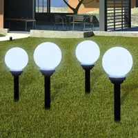 Gossi lampi de exterior pentru alei led 4 buc. 15 cm, cu tarus de sol
