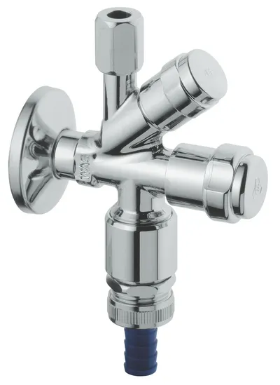 Robinet cu ventil Grohe, Was Valve Combination,Dn15, cu unitate de protectie, 1/2" x 3/8" x 1/2" protectie anti-reflux. Crom