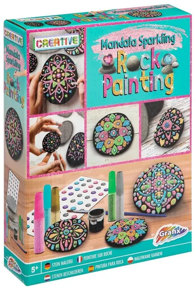 Kit creativ de pictură pe piatră Grafix Creative - Mandala