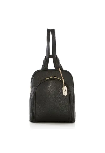 Rucsac negru - de Dama - din piele naturala produsa in Itadwqfxzgqlia WB113230-BLACK (10 - Negru
