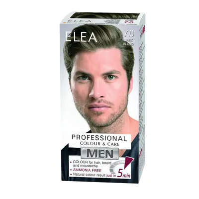 Vopsea barbati pentru par, barba si mustata 7.0 - Blond Inchis, Elea Professional | 100 ml