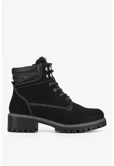 Ghete dama 5903419650178 - Piele naturala - Negru - Negru