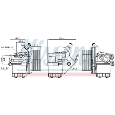 Radiator ulei, ulei motor NISSENS 90893