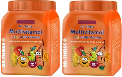Dr. Theiss Multivitamine pentru copii, 2 x 50 de ursuleți de gumă, Naturprodukt