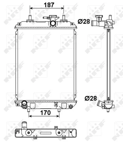 Radiator motor potrivit DAIHATSU SIRION; SUBARU JUSTY IV 1.0 1.3 1.5