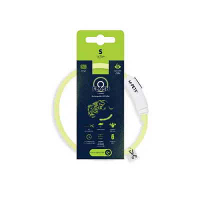 10855399 FLASH LED rechargeable collar S Green