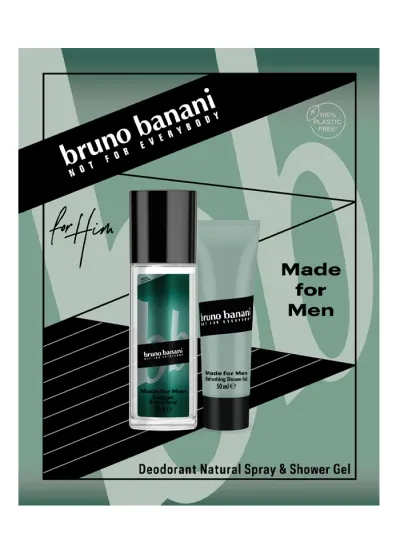 Bruno Banani Caseta barbati:Spray natural+Gel de dus 75+50 ml Made For Men