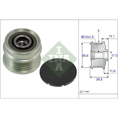 Sistem roata libera, generator INA 535 0218 10