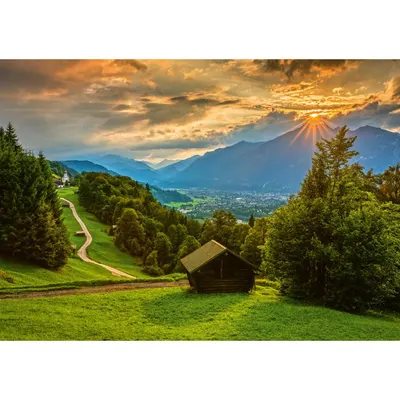 Puzzle 1500 piese - Sunset on Wamberg