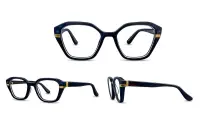 Ochelari pentru claritate la citit hexagon Narcis Style - Negru