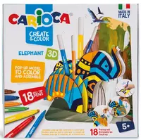 Set creativ Carioca Make and color - Elefant, 3D