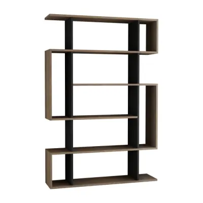 Biblioteca MITO, stejar sonoma + antracit, 110x25,5x161 cm