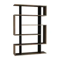 Biblioteca MITO, stejar sonoma + antracit, 110x25,5x161 cm