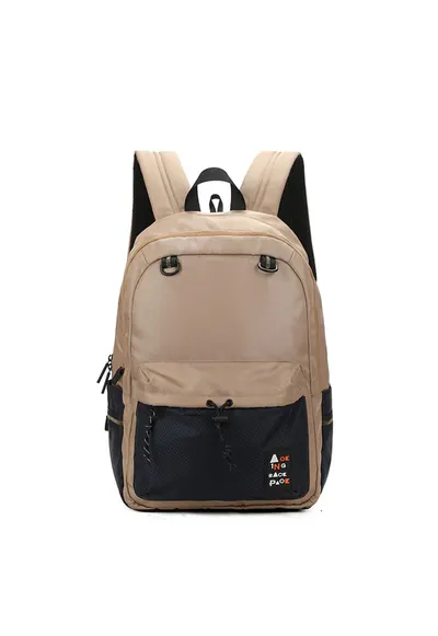 Rucsac unisex cu compartiment pentru laptop - Bej