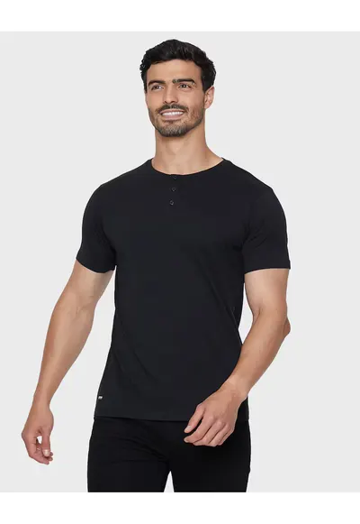 Set de tricouri cu decolteu henley Grandad 3115 - 5 piese - Multicolor