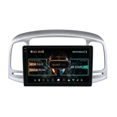 Navigatie 2K Hyundai Accent (2006-2011), Android, S-Quadcore 4GB RAM + 64GB ROM, 9.5 Inch - AD-BGS90042K+AD-BGRKIT211