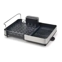 Scurgător de vase gri închis ajustabil din oțel inoxidabil 36x32 cm Extend Steel – Joseph Joseph
