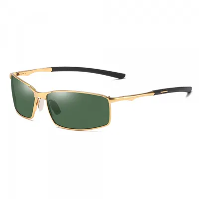Ochelari De Soare Barbati Techsuit 559, Polarizati, Protectie UV, Aurii Verzi