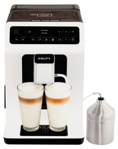 Aparat de cafea Krups - Evidence EA891110, 1450W, 15 bar, 2.3 l, alb/negru