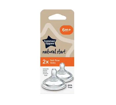 Set 2 tetine cu debit Rapid Tommee Tippee Easy Vent 6 luni +