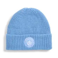 Căciulă interior fleece, etichetă club Essentials Manchester City, albastru PUMA