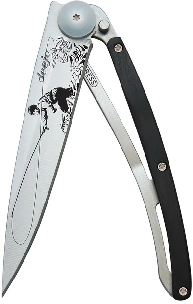 Cuțit de buzunar Deejo - Ebony-Fly Fishing, 37 g