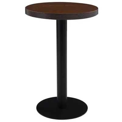 vidaXL Masă de bistro, maro închis, 50 cm, MDF