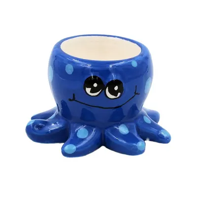 Suport ou albastru caracatiță din ceramică