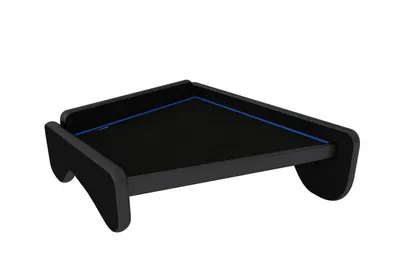 Masa centrala bord camion compatibila cu Renault Magnum Inegral Millenium New Size, Negru cu cusatura albastra