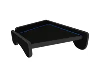 Masa centrala bord camion compatibila cu Renault Magnum Inegral Millenium New Size, Negru cu cusatura albastra