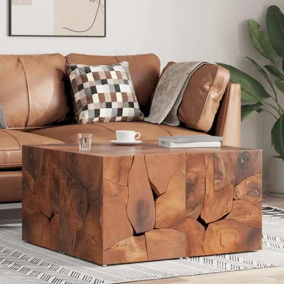 vidaXL Taburete, 4 buc., maro, 40x40x45 cm, lemn de tec masiv