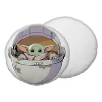 Pernă pentru copii din micropluș/cocolino ø 40 cm Star Wars "Mandalorian 02" – Jerry Fabrics