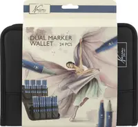 Set de markere cu două capete Nassau – Twin Markers, 24 buc