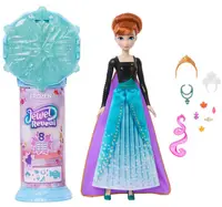 Păpușă cu surpriză Disney Frozen Jewel Reveal - Anna, cu accesorii, 30 cm