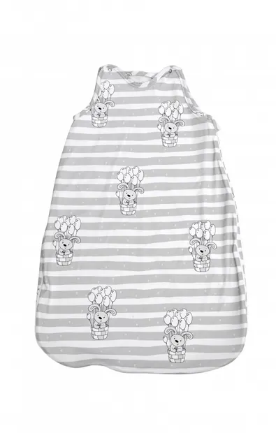 Sac de dormit de iarna 95 cm bumbac ranforce Rabbit Baloons Grey