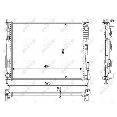 Radiator, racire motor NRF 53991