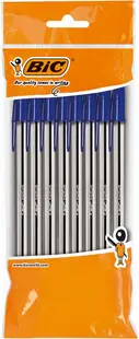 Set de pixuri BIC Cristal - 1.0 mm, albastru, 8 buc