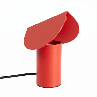 Veioză roșie LED din aluminiu (înălțime 15 cm) BISCUIT – Thoro