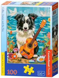 Puzzle Castorland din 100 piese - Mașini cu chitară lângă mare