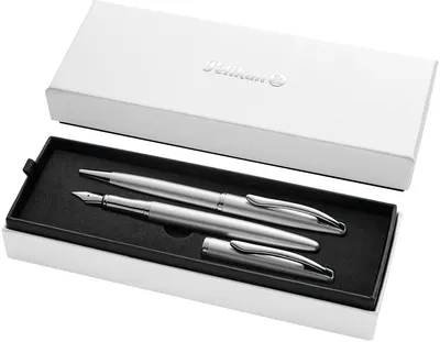 Set stilou cu bilă și stilou Pelikan Jazz - Noble Elegance, argintiu