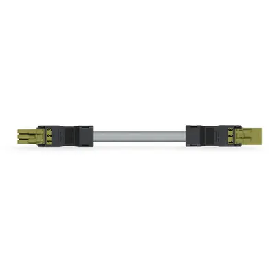 pre-assembled interconnecting cable; Eca; Socket/plug; 3-pole; Cod. B; 4m; 1,50 mm²; light green