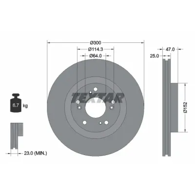 Disc frana TEXTAR 92177903