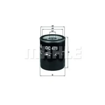 Filtru ulei MAHLE ORIGINAL OC 478