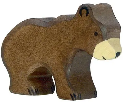 Figurina din lemn Holztiger - Micul urs brun