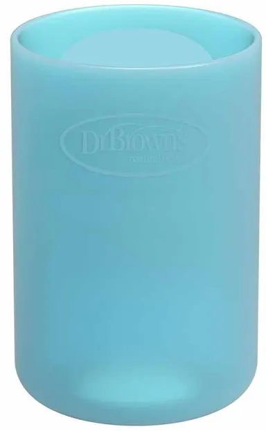 Protector pentru biberon de sticlă Dr.Brown's - Options+ Narrow, 120 ml, albastru