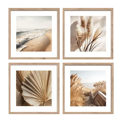 Tablouri cu ramă 4 buc. imprimate 30x30 cm Boho Dreams – Styler