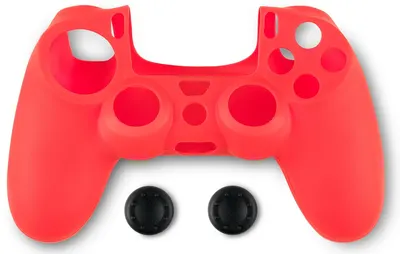 Husă din silicon pentru controler și protecție pentru butoane Spartan Gear - DualShock 4, roșu (PS4)