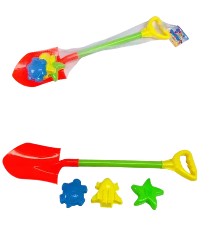 Set de joaca cu lopata cu 3 forme de nisip 58 cm